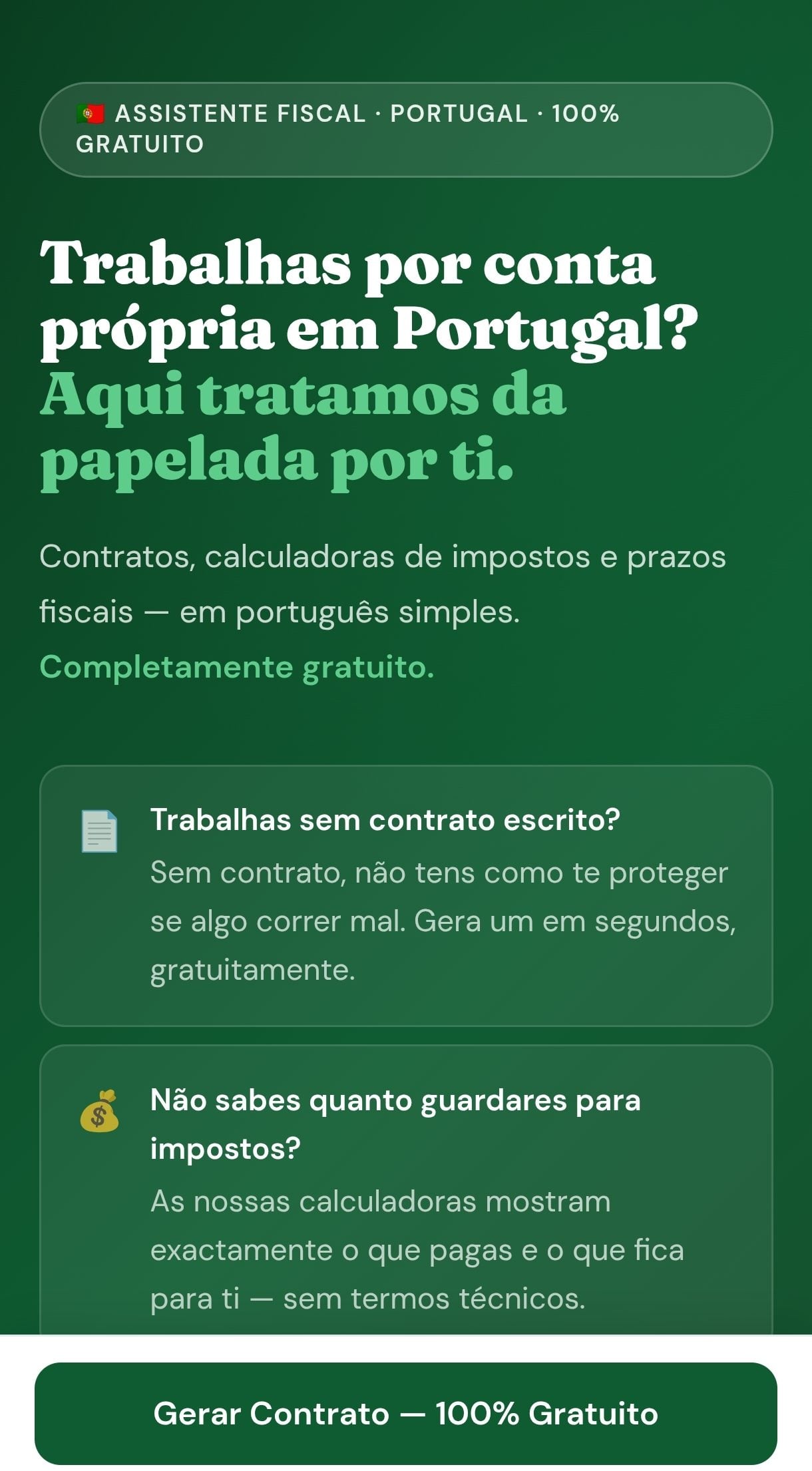 RecibosVerde.pt — plataforma fiscal para trabalhadores independentes
